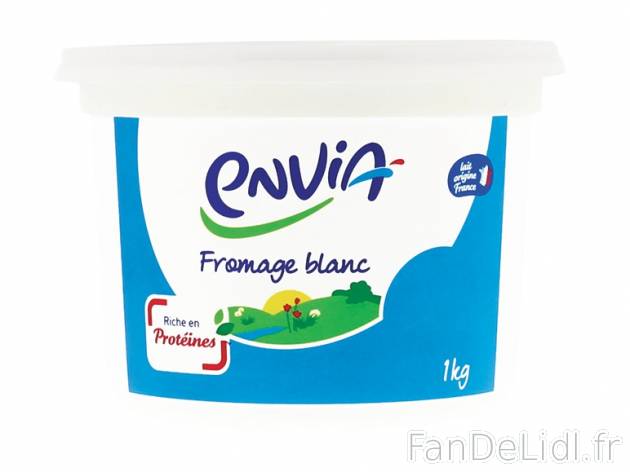 Fromage blanc , prezzo 1.29 € per Le pot de 1 kg 
- 2,9 % ou 3,1 % de Mat. Gr. ...