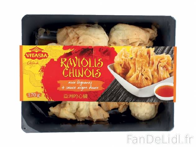 Raviolis chinois aux légumes , prezzo 2.99 € per 170 g, 1 kg = 17,59 € EUR. ...