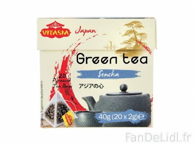 Thé vert japonais , prezzo 1.69 € per 40 g au choix, 1 kg = 42,25 € EUR. 
- ...