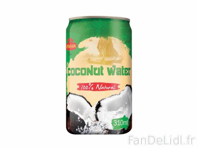 Eau de coco , prezzo 0.69 € per 31 cl, 1 L = 2,23 € EUR.