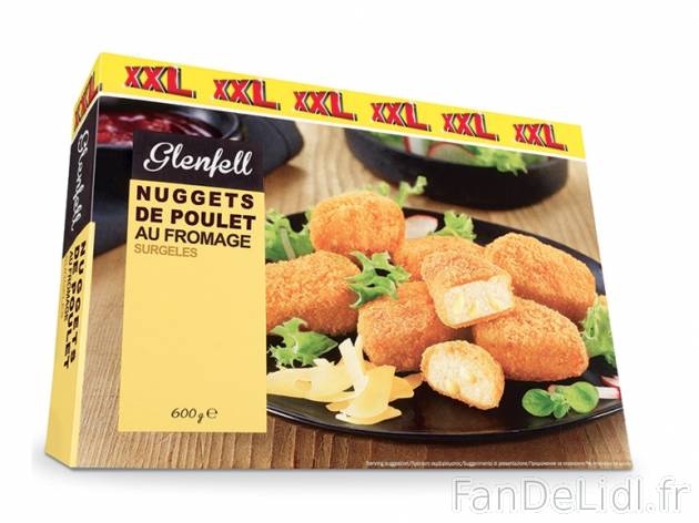 Nuggets de poulet , prezzo 2.69 € per 600/650 g au choix, 1 kg = 4,14 € EUR. ...