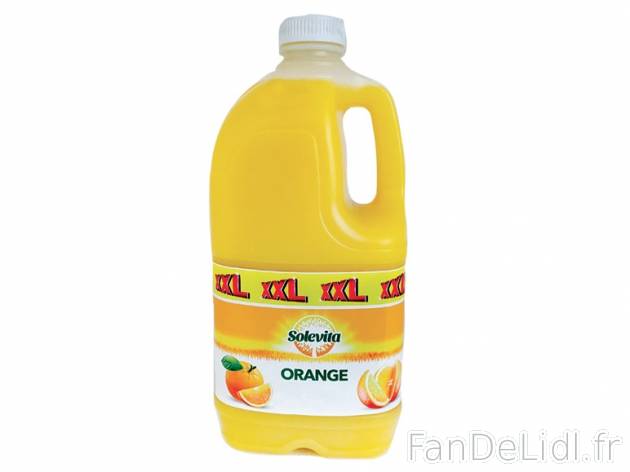 Pur jus d&apos;orange frais , prezzo 2.39 € per La bouteille de 2 L, 1 L = ...