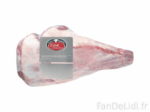 Gigot d&apos;agneau , prezzo 8.29 € per Le kilo 
-      Pièce d&apos;env. 2 kg