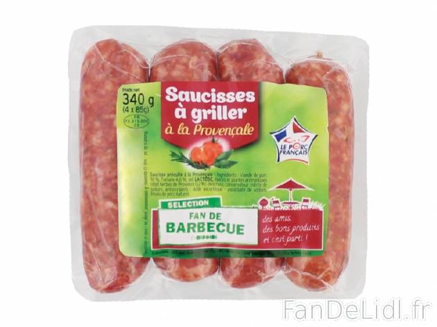 Saucisses à griller , prezzo 2.29 € per 340 g au choix, 1 kg = 6,74 € EUR. ...