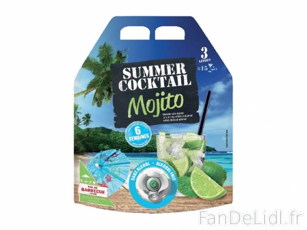 Cocktail mojito sans alcool , prezzo 4.99 € per La fontaine de 3 L, 1 L = 1,66 ...