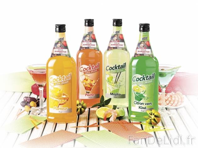 Cocktail sans alcool , prezzo 1.79 € per 75 cl au choix, 1 L = 2,39 € EUR. 
- ...