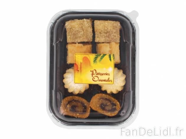 Assortiment de pâtisseries orientales , prezzo 3.29 € per 240 g, 1 kg = 13,71 ...