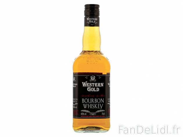 Bourbon Whiskey Western Gold , prezzo 10.21 € per 70 cl, 1 L = 14,59 € EUR. ...