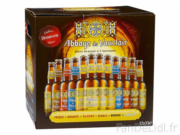 Sélection de 12 bières de dégustation Abbaye de Vauclair , prezzo 11.99 € per ...