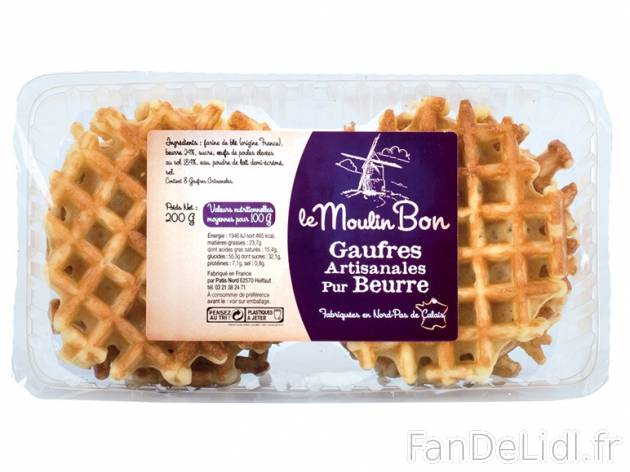 Gaufres artisanales pur beurre , prezzo 1.39 € per 200 g, 1 kg = 6,95 € EUR.