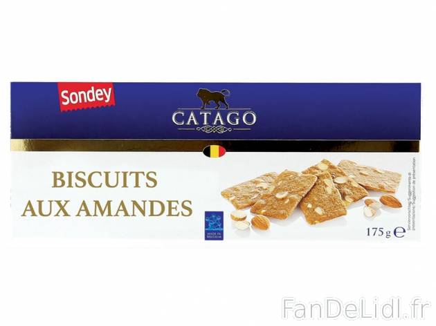 Biscuits aux amandes , prezzo 1.79 € per 175 g, 1 kg = 10,23 € EUR.