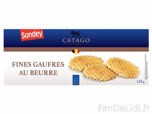 Fines gaufres au beurre , prezzo 1.49 € per 125 g, 1 kg = 11,92 € EUR.