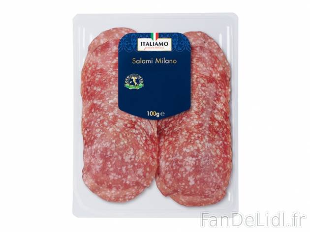 Salami italien en tranches , prezzo 1.49 € per 100 g au choix, 1 kg = 14,90 € ...