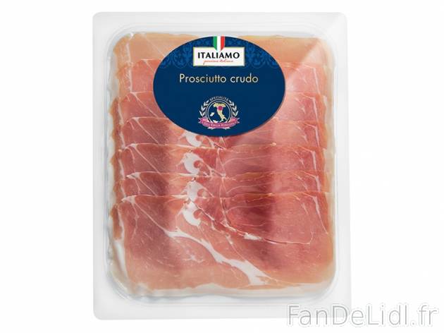 Jambon cru italien en tranches , prezzo 1.89 € per 100 g, 1 kg = 18,90 € EUR.