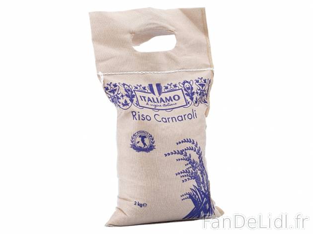 Riz carnaroli , prezzo 4.29 € per Le sac de 2 kg, 1 kg = 2,15 € EUR.