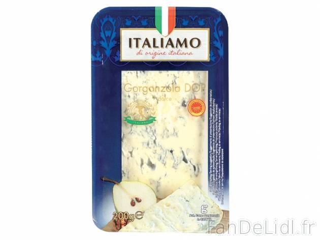 Gorgonzola DOP , prezzo 1.75 € per 200 g au choix, 1 kg = 8,75 € EUR. 
- Sans ...