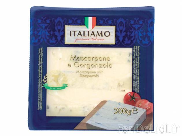 Mascarpone au gorgonzola , prezzo 1.89 € per 200 g, 1 kg = 9,45 € EUR. 
- Retrouvez ...