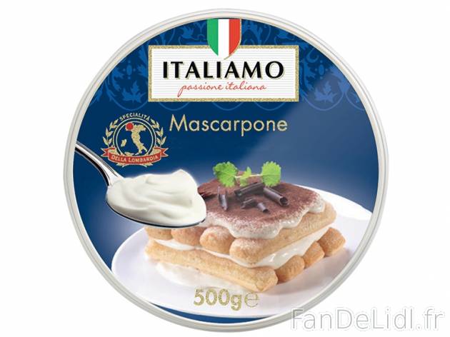 Mascarpone , prezzo 1.69 € per 500 g, 1 kg = 3,38 € EUR. 
- 35,5 % de Mat. ...