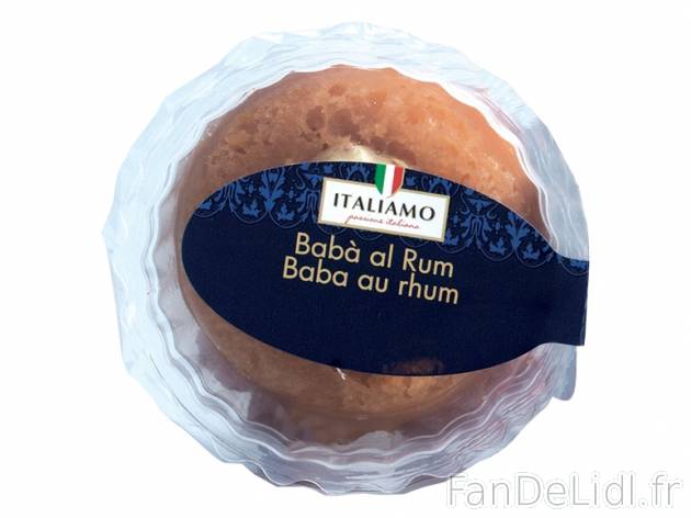 Baba au rhum , prezzo 0.99 € per 130 g, 1 kg = 7,62 € EUR.