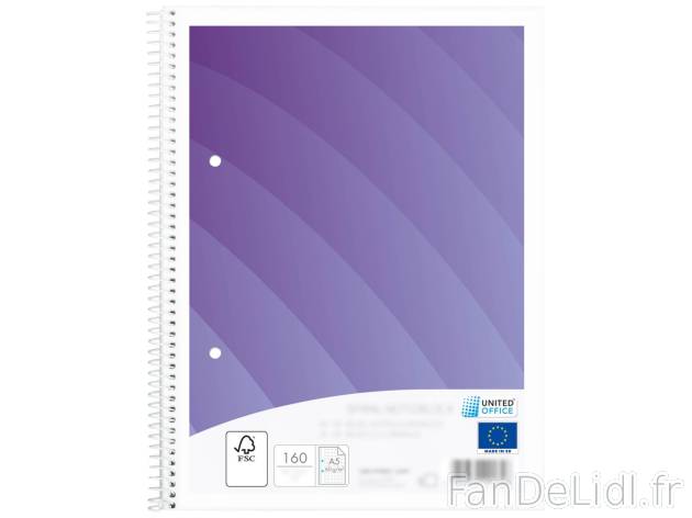 Carnet à spirales , prezzo 1.49 EUR 
Carnet à spirales 
- Format A5
- 60 g/m2
- ...