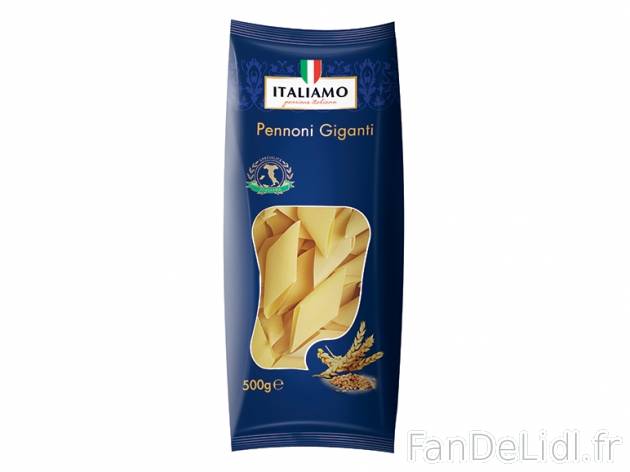 Penne ou fusilli géantes , prezzo 1.59 € per 500 g au choix, 1 kg = 3,18 € EUR.