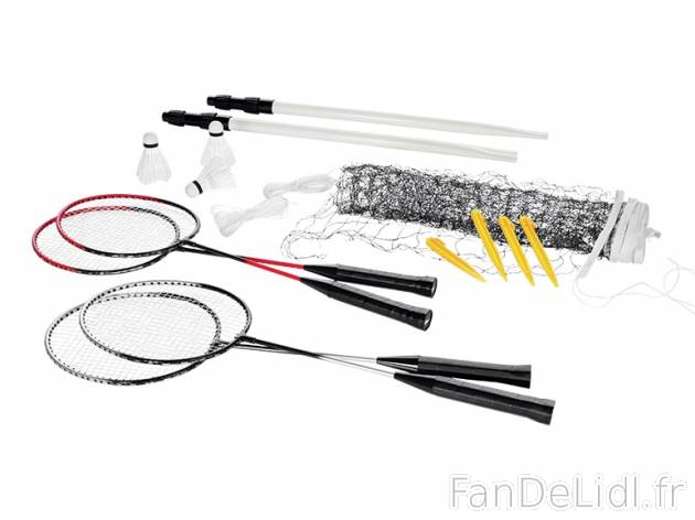 Set de badminton , prezzo 11.99 € per Le set 
- Raquette en acier durci avec ...