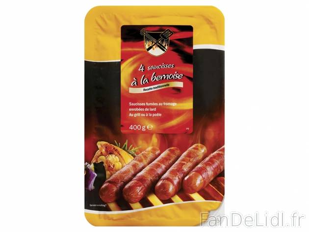 Saucisses à la bernoise , prezzo 1.89 € per 265/400 g au choix, 1 kg = 7,13 € ...