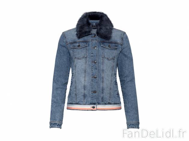 Veste en jean femme , le prix 12.99 € 
- Du 36 au 46 selon modèle.
- Ex. extérieur ...