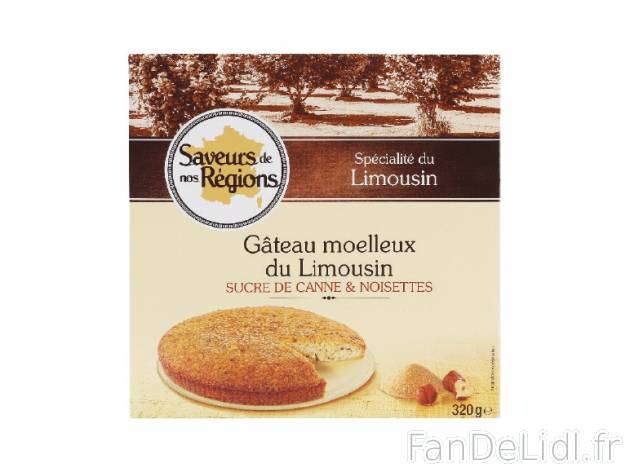 Gâteau moelleux du Limousin , prezzo 2.75 € per 320 g, 1 kg = 8,59 € EUR. 
- ...