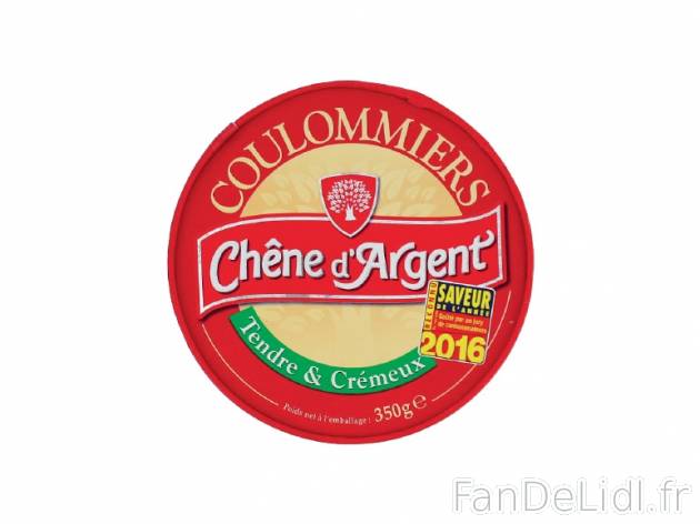 Coulommiers , prezzo 1.54 € per 350 g, 1 kg = 4,40 € EUR. 
- 23 % de Mat. Gr. ...