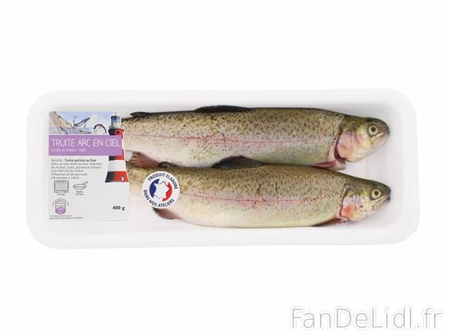 2 truites arc-en-ciel , prezzo 3.99 &#8364; per 400 g, 1 kg = 9,98 € EUR. ...