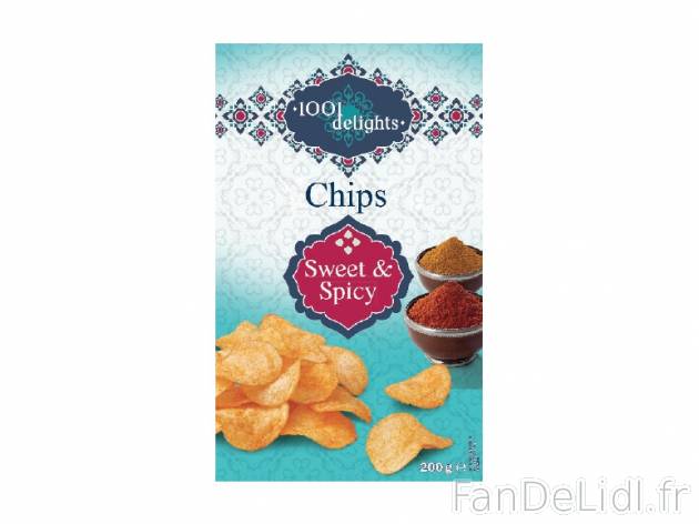 Chips , prezzo 0.99 € per 200 g au choix, 1 kg = 4,95 € EUR. 
- Au choix : ...