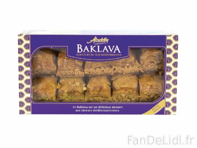 Baklavas , prezzo 2.49 € per 200 g, 1 kg = 12,45 € EUR.