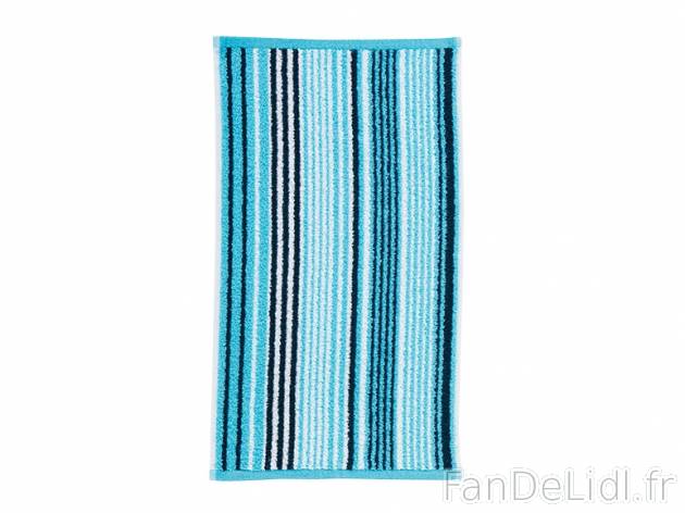 Serviette de bain en éponge avec broderie ou rayures , prezzo 8.99 € per L&apos;unité ...