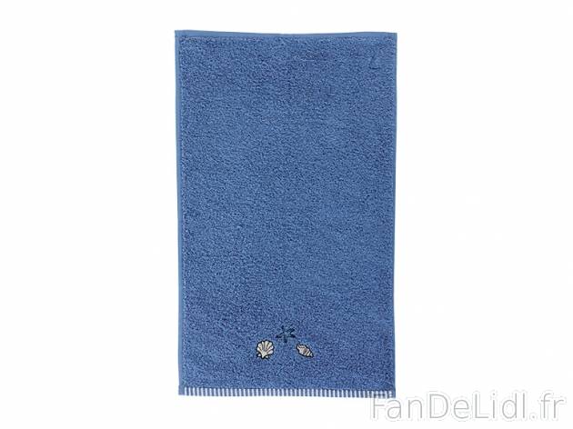 Serviette de toilette en éponge avec broderie ou rayures , prezzo 2.99 € per ...