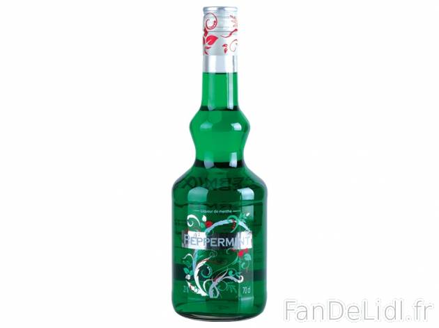 Liqueur de menthe Peppermint , prezzo 6.99 &#8364; per 70 cl, 1 L = 9,99 € ...