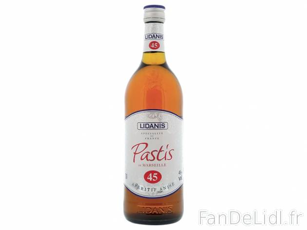 Pastis de Marseille , prezzo 13.49 &#8364; per La bouteille de 1 L 
- 45 % Vol. ...