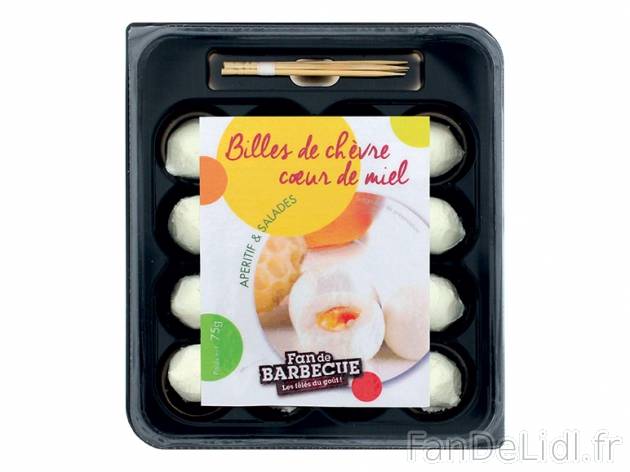 Billes de chèvre fourrées , prezzo 1.99 € per 75 g au choix, 1 kg = 26,53 ...