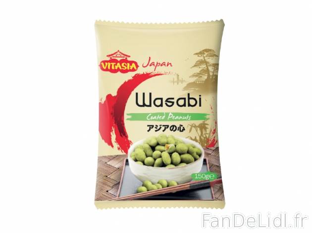 Cacahuètes au wasabi , prezzo 0.99 € per 150 g, 1 kg = 6,60 € EUR. 
- Enrobage ...