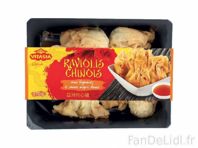 Raviolis chinois aux légumes , prezzo 2.99 € per 170 g, 1 kg = 17,59 € EUR. ...