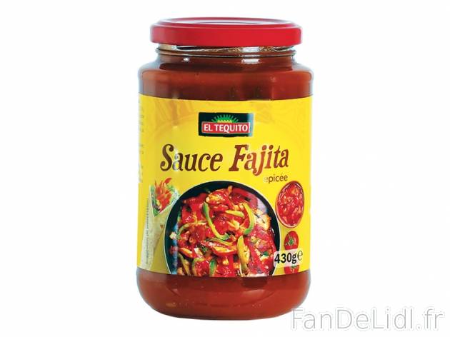 Sauce pour fajitas , prezzo 1.79 € per 430 g, 1 kg = 4,16 € EUR.