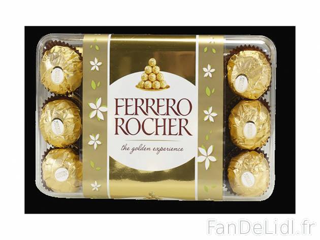 30 Ferrero Rocher ou 30 Mon Chéri , le prix 4.88 € 
- Le paquet de 375/315 g ...