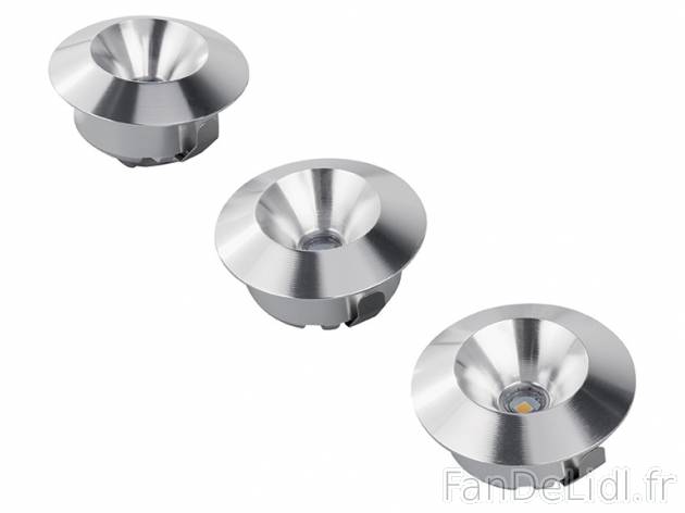 3 spots encastrables à LED , prezzo 11.49 € per Le lot au choix 
- Eclairage ...