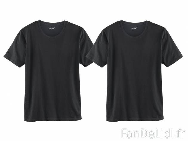 2 t-shirts à col rond , prezzo 5.99 € per Le lot au choix 
-  Ex. : 100 % coton