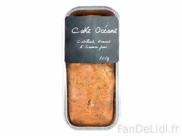 Cake océane , prezzo 3.19 € per 260 g, 1 kg = 12,27 € EUR. 
- Composé de ...