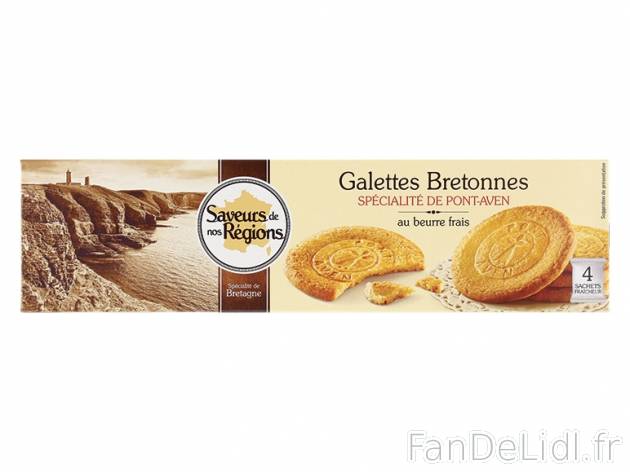 Galettes bretonnes de Pont-Aven , prezzo 1.99 € per 130 g, 1 kg = 15,31 € EUR. ...