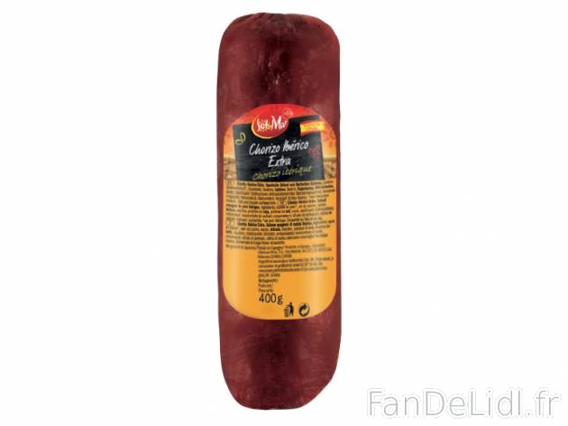 Chorizo ibérique , prezzo 2.99 € per 400 g, 1 kg = 7,48 € EUR. 
- Inédit ...