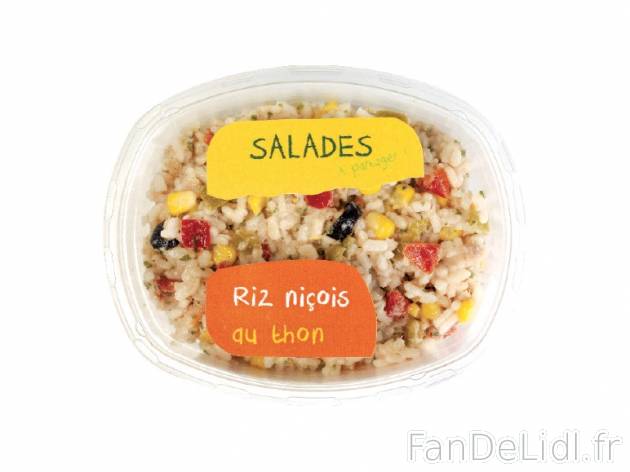 Riz niçois au thon , prezzo 1.29 € per 300 g, 1 kg = 4,30 € EUR. 
- Inédit ...