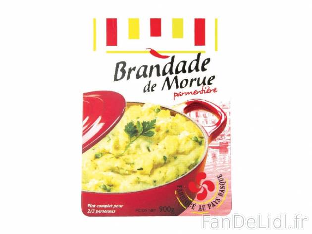 Brandade de morue parmentière , prezzo 4.59 € per 900 g, 1 kg = 5,10 € EUR.