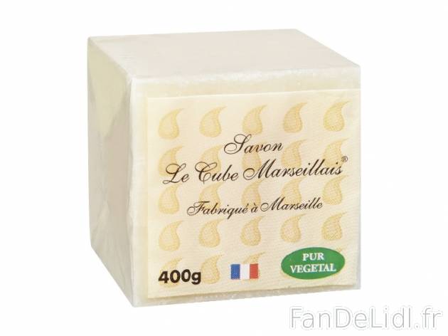 Savon de Marseille Le cube marseillais , prezzo 1.99 € per 400 g, 1 kg = 4,98 ...